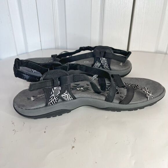 Skechers Reggae Slim Strappy Memory Foam Cushioned Criss Cross Sandals - Picture 6 of 11